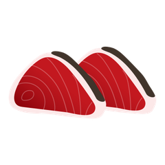 カツオの切り身のイラスト